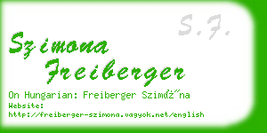 szimona freiberger business card